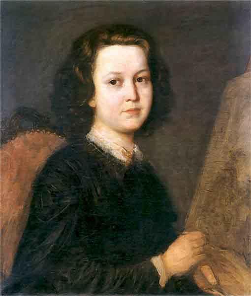 Aleksander Kotsis Portrait of a paintress Jozefina Geppert oil painting picture